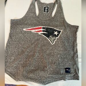 NFL New England Patriots size XL gray racerback tank top plus fee 2nd top